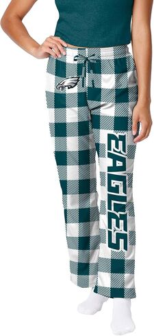 FOCO Pick Your NFL Team Gingham Checkered Pattern Women's Pajama Lounge Pants with Pockets and Drawstring Tie, Multicolor in Saudi Arabia