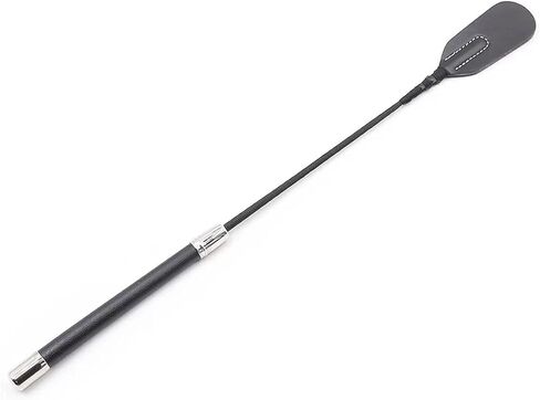 Horse Crop, Faux Leather Riding Crop With Anti-Slip Grip Gel Handle 13.8 inch/35cm (Black and Silver) in Kuwait