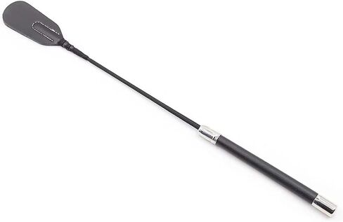Horse Crop, Faux Leather Riding Crop With Anti-Slip Grip Gel Handle 13.8 inch/35cm (Black and Silver) in Kuwait