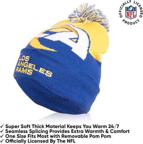 Ultra Game NFL Mens Womens Super Soft Winter Beanie Knit Hat With Extra Warm Touch Screen Gloves in Saudi Arabia