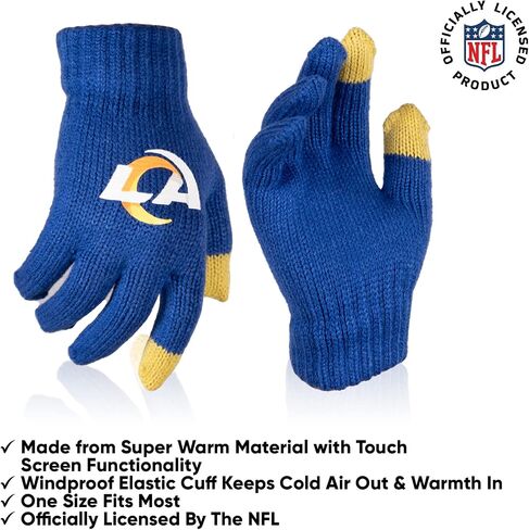 Ultra Game NFL Mens Womens Super Soft Winter Beanie Knit Hat With Extra Warm Touch Screen Gloves in Saudi Arabia