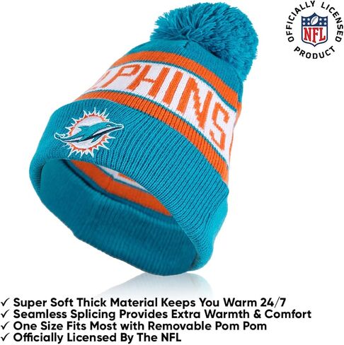Ultra Game NFL Mens Womens Super Soft Winter Beanie Knit Hat With Extra Warm Touch Screen Gloves in Saudi Arabia