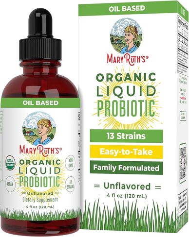 USDA Organic Liquid Probiotic | Digestive Health | Probiotics for Women | Probiotics for Men | Probiotics for Kids | Acidophilus Probiotic | Vegan | Non-GMO | Travel Friendly | 20 Servings in Saudi Arabia