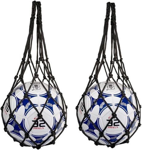 Sports Ball Bag Net Basketball Soccer Football Storage Bag 2 Pack Nylon Carry Bag for Holding Basketball,Soccer, Volleyball in Saudi Arabia
