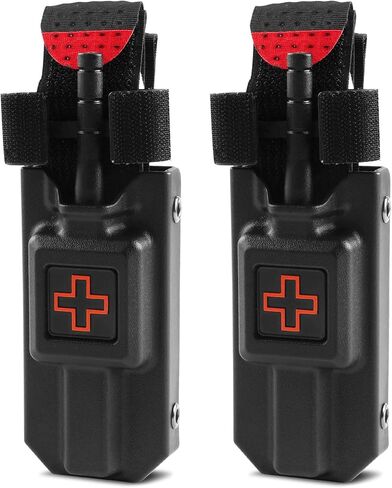Tourniquet Case with One-Handed Operation Tourniquet,Tourniquet Case Included Rescue Medical Tourniquet,Tatical Pouch Kit for Emergency First Aid (Black) in Saudi Arabia