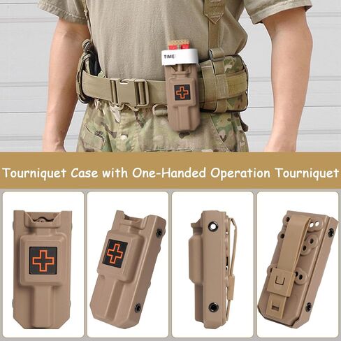 Tourniquet Case with One-Handed Operation Tourniquet,Tourniquet Case Included Rescue Medical Tourniquet,Tatical Pouch Kit for Emergency First Aid (Black) in Saudi Arabia