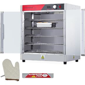Hot Box Food Warmer - Multifunctional Storage, Stainless Steel, Excellent Insulation, 850W Cabinet, Water Tray, Restaurant Grade，Double Door，4th Floor，25 * 15 * 24inch