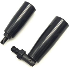 Nylon Revolving Handle with M8 M10 Male Thread Screw Foldable Part Crank Handle Rotating Handle Plastic Knob for Industry Lathe Milling Grinding Machine (M10x80), Black