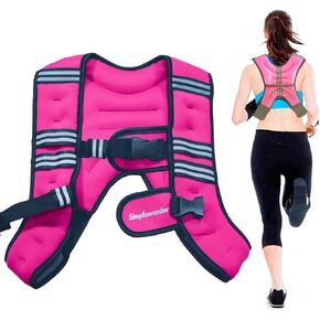 Weighted Vest, 3kg/5kg Weight Vest with Reflective Stripe for Training Workout, Running, Fitness, Jogging, Cardio, Walking