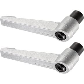 METALLIXITY Adjustable Clamping Handle (M8x72mm) 2Pcs, Metal Female Push Button Ratchet Level Handle - for Lathe Machine Industry Equipment, Silver