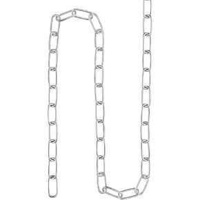 uxcell Proof Coil Chain 6 Meter 1.2mm Thick 17Lbs Load Capacity, Zinc Plated 304 Stainless Steel for Clothes Hanging Guardrail