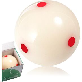 Pro-Cup Pool Cue Ball 2 1/4" 6 Red Dots AAA-Grade Regulation Size Pool Billiard Training Cue Ball(1 pack)