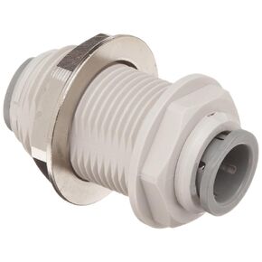 John Guest Acetal Copolymer Tube Fitting, Bulkhead Union, 3/8" Tube OD (Pack of 10)