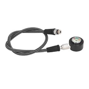 Diving Pressure Gauge Luminous Submersible Pressure Gauge with High Pressure Hose for BCD Regulator Underwater Diving Equipment (80cm)