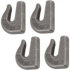 Mytee Products (10 Pack G70 5/16" Weld On Chain Grab Hooks - 4700 lbs WLL Forged Chain Hook for Truck Tractor Flatbed - Heavy Duty Weldable Grab Hooks for Rigging/Forklift Trailer
