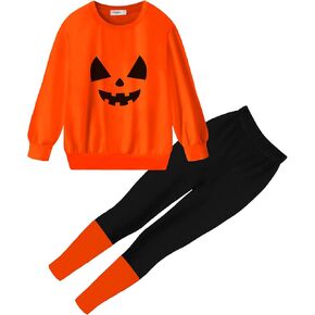 Arshiner Toddler Girls Clothes 2Pcs Graphic Pullover Sweatshirts Patchwork Leggings Pants Fall Winter Outfit Tracksuits 1-6