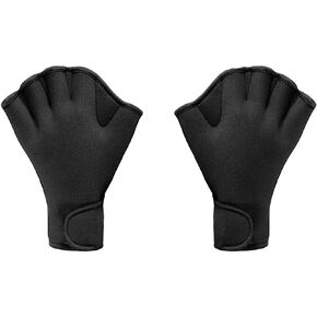 Swim Training Gloves, Neoprene Webbed Fitness Water Resistance Training Gloves for Swimming Diving Water Aerobics