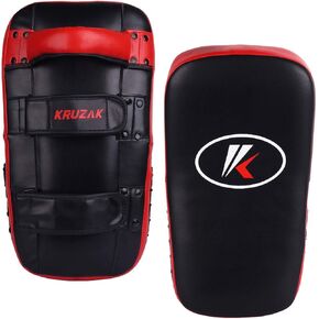 Kruzak Muay Thai Kick Pad for Training, Kicking Strike Shield for Kickboxing Martial Arts Sparring Taekwondo Muay Thai MMA Karate and Combat Sports