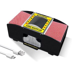 2/4/6 Decks Automatic Card Shuffler USB/Battery Operated Electric Shuffler for Family Party Poker/Blackjack/UNO