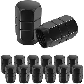 Tire Valve Caps, 12 Pack Aluminum Valve Stem Caps for Cars, SUVs, Trucks - Universal Car Tire Caps, Sealed and Rustproof Tire Air Caps (Grey)
