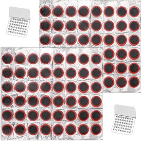 Giantree 96 Pcs Tube Patch Kits, Bike Tire Patch Kit， Lightweight Bike Tire Puncture Repair Patch Kit for Cycling Motorcycle with Two Metal Grinding Accessories (without Glue)