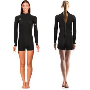 Body Glove Stellar 2mm Womens Wetsuit, Neoprene Back Zip Springsuit, Long Sleeve Wetsuit Keep Warm in Cold Water for Water Sports Swimming Surfing Snorkeling Diving