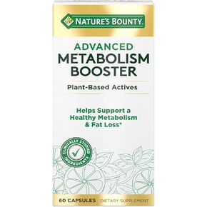 Nature's Bounty Advanced Metabolism Booster, Helps Support Healthy Metabolism & Fat Loss, 60 Capsules