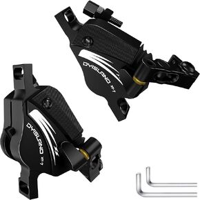 XT-7 Hydraulic Disc Brakes Calipers,Line Pulling/Cable Actuated Front & Rear Brake Calipers for MTB/Mountain/Road Bike/E-Bike.