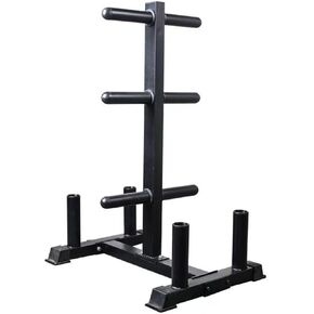 Weight Plate Tree Plates Weight Storage Rack:Weight Rack, Vertical Barbell Storage, Holds 4