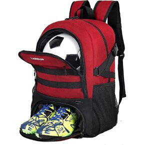 Large Soccer Bag- Youth Soccer Backpack & Bags for Basketball, Volleyball Bag Separate Cleat Shoe and Ball Compartment.