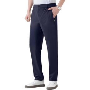 Men's Golf Pants Stretch Slim Fit Sweatpants with Zipper Pockets Work Dress Quick Dry Athletic Joggers Pants