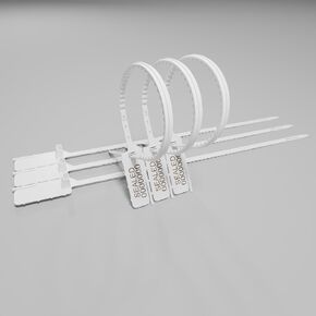 100 Plastic Heavy Duty Plastic Zip Ties |Plastic Security Tags Signage Numbered |Tamper Evident Truck Trailer Seals Pull-Tite Shipping Seals Tear-Off |Disposable Anti Tamper Locks 14.5"(367mm), White