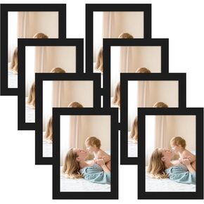 CRUGLA 8.5 x 11 Magnetic Picture Frames for Refrigerator, 4 Packs 8.5 by 11 Certificate Frame Document Frames with Self Adhesive Backing for Glass Wall Locker Cubicle