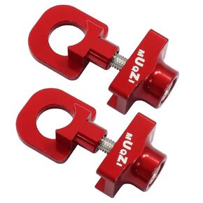 2pcs Aluminum Alloy Bicycle Chain Tensioner Adjuster Ideal for Single Speed Bicycle Chain Fastener for Smooth and Reliable Performance(Black)