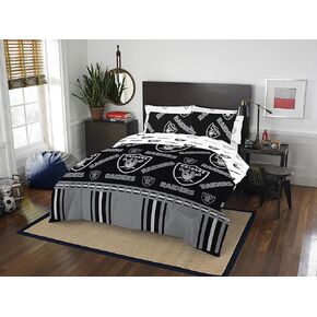 Northwest NFL Las Vegas Raiders Unisex-Adult Bed in a Bag Set, Queen, Rotary