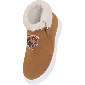 foco Womens NFL Team Logo Fuzzy Brim Zipper Boots