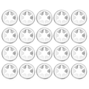uxcell M5 20Pcs Bearing Clamp Starlock Washer, 304 Stainless Steel Tooth Locking Ring Washers Quick Speed Star Nut Locking Fastener, Silver