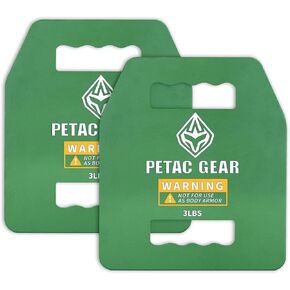 PETAC GEAR Curved/Straight Weights Plates For Weighted Vest For Men Workout,5/10/15/20 LBS Weight Strength Training Vests Equipment Workout Gear
