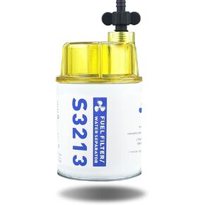 S3213 Fuel Water Separator Filter Assembly, Marine Fuel Filter Compatible with Yamaha Mercury Racor Sierra Suzuki Outboard, Replaces# S3213, 18-17928, 35-809097, 35-60494-1, 18-7932-1