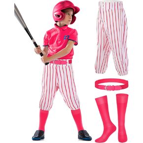 3 Pcs Baseball Combo Set, Sports Youth Knicker Baseball Pants with Baseball Socks Belt