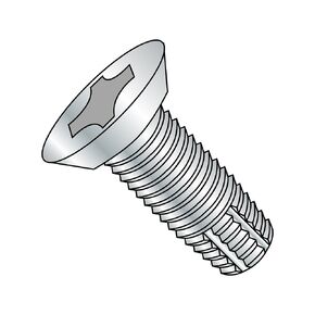 Small Parts 0804FPU Steel Thread Cutting Screw, Zinc Plated, 82 Degree Flat Undercut Head, Phillips Drive, Type F, #8-32 Thread Size, 1/4" Length (Pack of 100)