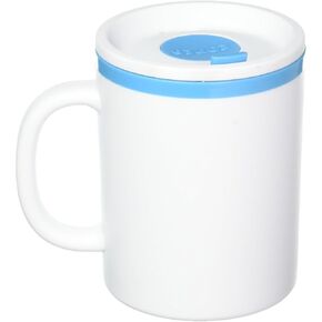 Copco Plastic Iconic Desk Mug, 16-Ounce, White/Gray