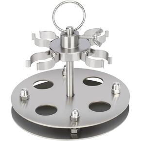 stonylab Parallel Reaction Bracket, Small Tubular Reactor Bracket Oil Bath Support for Lab Electrochemistry Accessories, 4-Hole