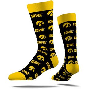 Strideline NCAA Mens Repeat Logo Dress Socks-Team Colors-One Size Fits Most -M/L (8-12)