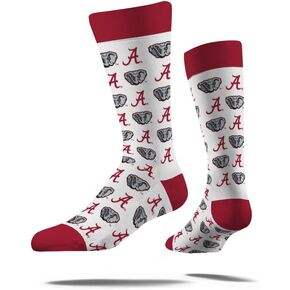 Strideline NCAA Mens Repeat Logo Dress Socks-Team Colors-One Size Fits Most -M/L (8-12)