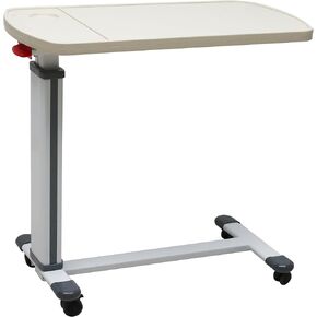 AOI Overbed Table with Wheels,Solid Wood Movable Dining Table,Bedside Dining Car Table for Hospital Bed & Home Bedside (AOI-526)