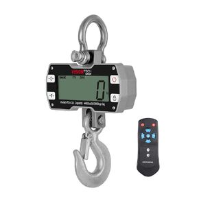 Digital Crane Scale, VTS-CS4 2200lb/1000kg Heavy Duty Compact Hanging Industrial Scale with Remote Control, Large LCD Display, Backlight for Farm, Factory, Construction