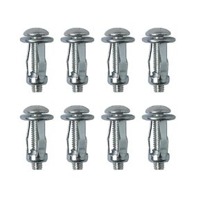 8PCS 8 x 16mm Hollow Metal Cavity Fixing Hollow Door Anchor Aluminum Cladding Sheet Steel Pipe Door Extra Short Hollow Wall Anchors