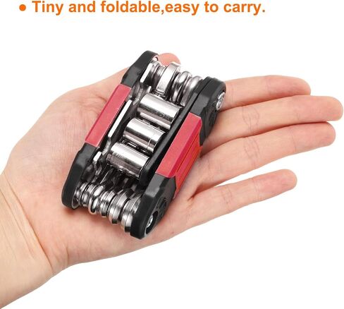 HARFINGTON Bike Repair Multitool, 16 in 1 Multi-Function Portable Bicycle Mechanic Repair Set Cycling Maintenance Tool Kit for Bicycle Mountain Bike and Road Bike, Black in Kuwait