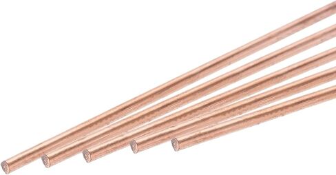 MECCANIXITY قضيب مستدير من النحاس النقي 12 مم/0.47 بوصة قطر 300 مم/12 بوصة طول قضيب نحاسي صلب مخرطة بار مخزون من أجل هوايات العمل المعدنية DIY in Kuwait